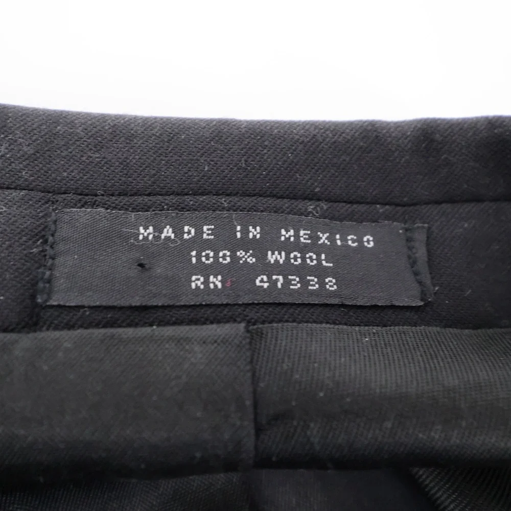 Jones New York 100% Wool 3-Button Tuxedo Suit Black Mens‎ 42S 35x29